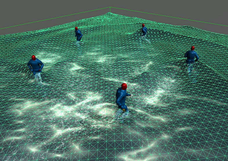 Wave Simulation Grid Visualization Unigine Developer
