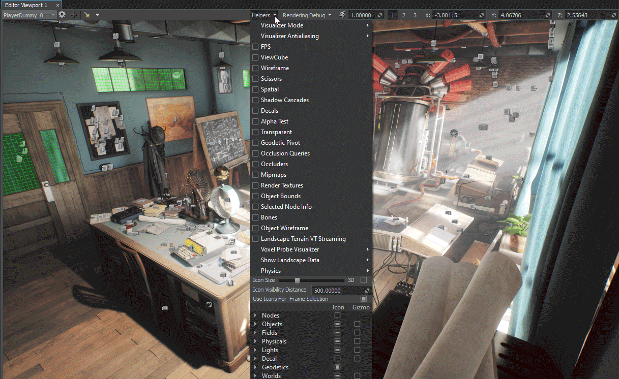 Probe Visual Point Unigine Developer
