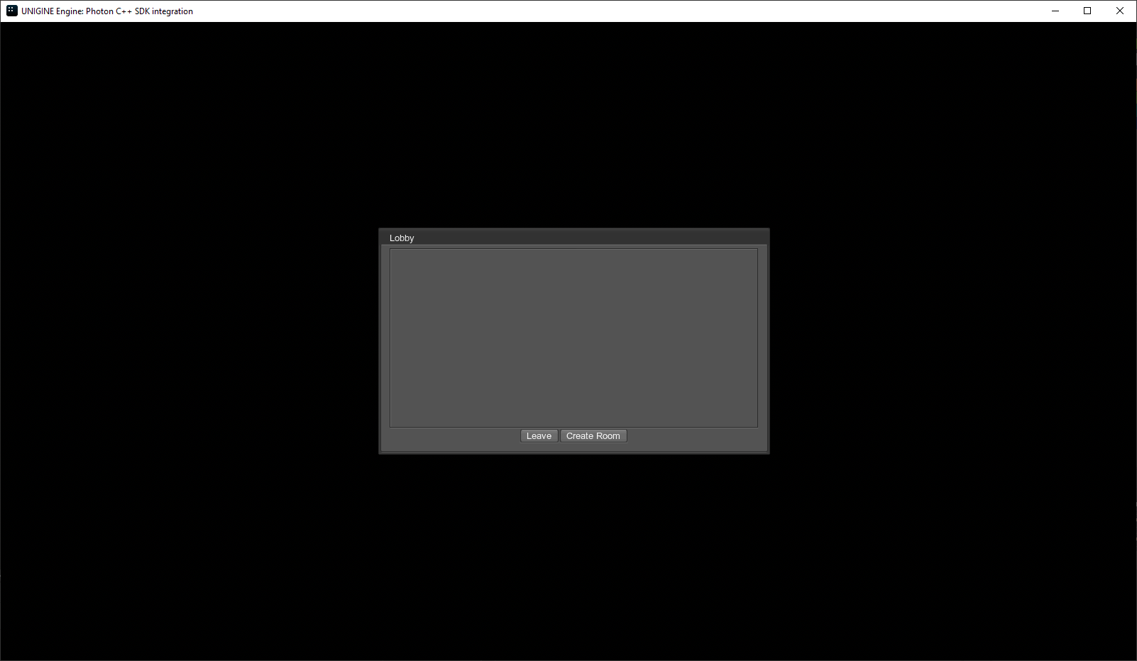 Photon Create Lobby